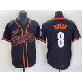 Baltimore Orioles #8 Cal Ripken Jr Black MASONITE Cool Base Stitched Jersey