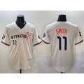 Houston Astros #11 Cam Smith Cream MASONITE 2025 City Connect With Texas Patch Limited Stitched Jersey