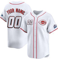 Custom Cincinnati Reds Active Player White MASONITE 2025 Speedway Classic Home Limited Stitched Jersey