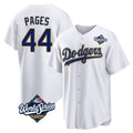 Los Angeles Dodgers #44 Andy Pages Player Gold White MASONITE World Series 2026 Collection Stadium Game Stitched Jerseys