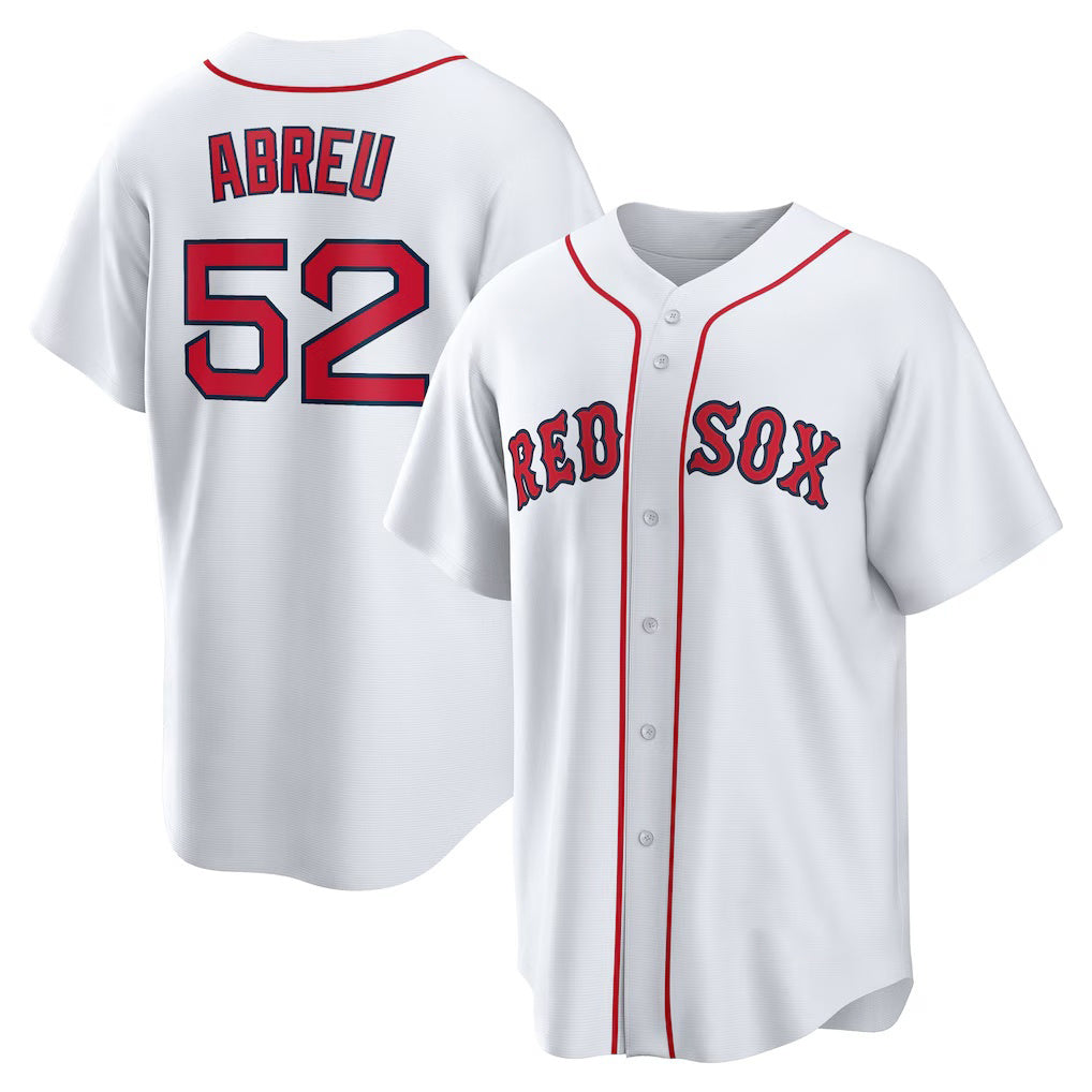 Boston Red Sox #52 Wilyer Abreu White MASONITE Home Replica Jersey