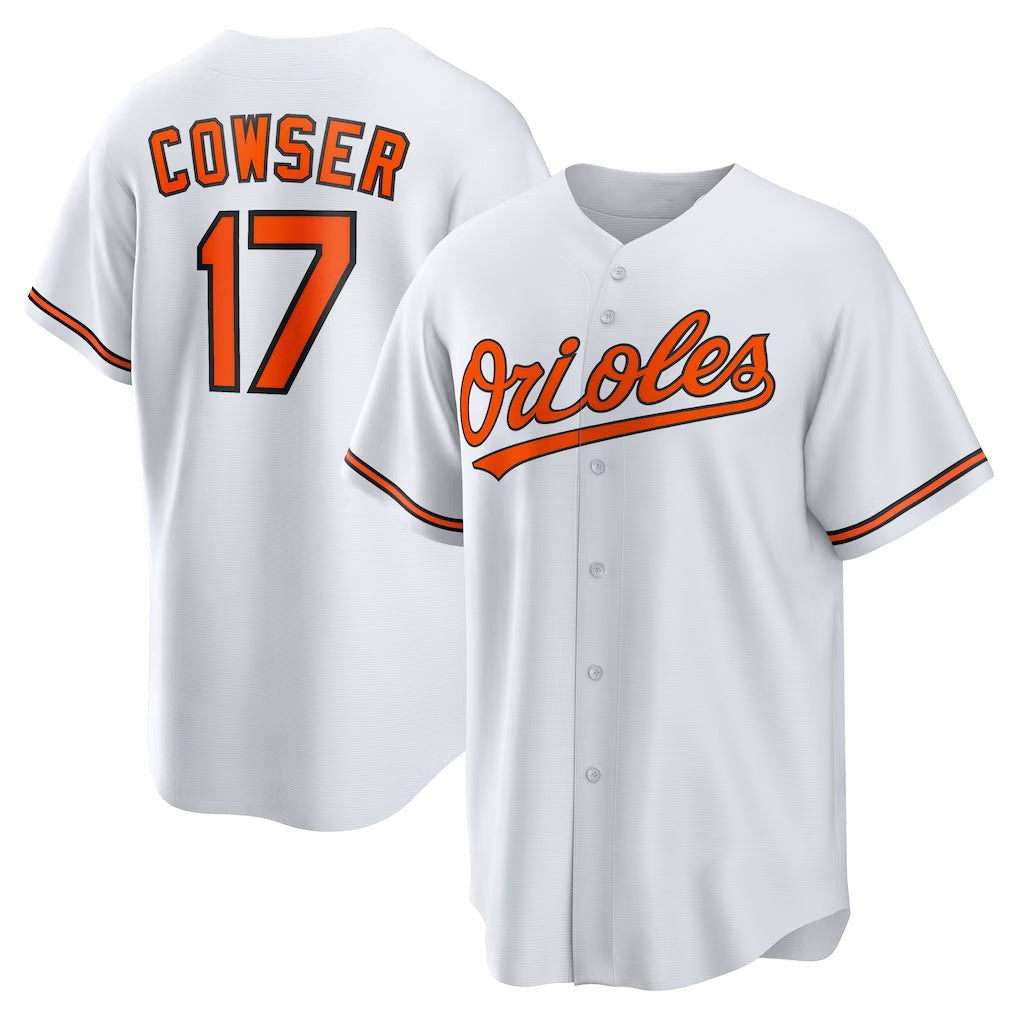 Baltimore Orioles #17 Colton Cowser White MASONITE Home Replica Jersey