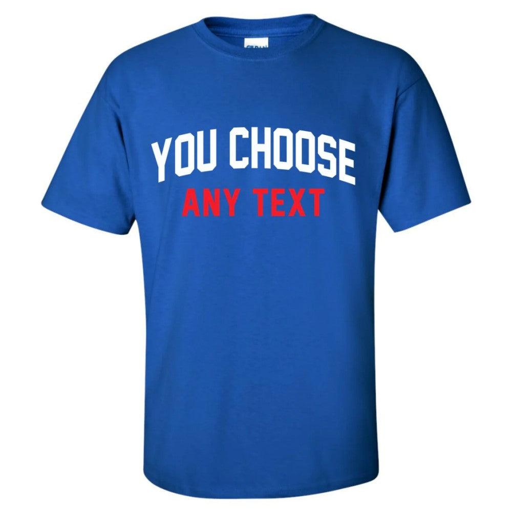 Custom Men's Sports Team T-Shirt with Your Custom Text T-shirts Short Sleeved Top