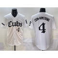 Chicago Cubs #4 Pete Crow-Armstrong White MASONITE 'Gothic North Side Edition' Vapor Premier Limited Stitched Jersey