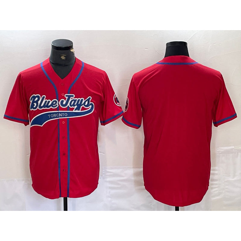 Toronto Blue Jays Blank Red MASONITE Cool Base Stitched Jersey