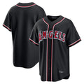 Los Angeles Angels Blank Player Black MASONITE Fashion Out Home Game Stitched Jerseys