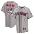 Arizona Diamondbacks #14 Gabriel Moreno Player Gray MASONITE USA 250 Fourth of July Home Game Stitched Jerseys