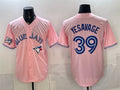 Toronto Blue Jays #39 Trey Yesavage Pink MASONITE 50 Seasons Patch Stitched Jersey