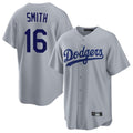 Los Angeles Dodgers #16 Will Smith Player Gray MASONITE Game Stitched Jerseys