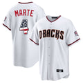 Arizona Diamondbacks #4 Ketel Marte Player White MASONITE USA 250 Fourth of July Home Game Stitched Jerseys