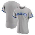 Kansas City Royals Blank Grey MASONITE Flex Base Stitched Jersey