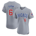 Chicago Cubs #6 Matt Shaw Player Gray MASONITE Road Limited Elite Home Stitched Jerseys
