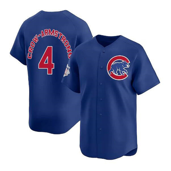 Chicago Cubs #4 Pete Crow-Armstrong Royal MASONITE Limited Stitched Jersey