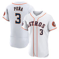 Houston Astros #3 Jeremy Pena 2022 World Series White MASONITE Flex Base Stitched Jersey