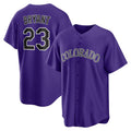 Colorado Rockies #23 Kris Bryant Purple MASONITE Alternate Replica Player Jersey