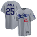 Los Angeles Dodgers #25 Tommy Edman Player Gray MASONITE Game Home Stitched Jerseys