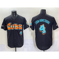 Chicago Cubs #4 Pete Crow-Armstrong Black MASONITE 'Graffiti North Side Edition' Vapor Premier Limited Stitched Jersey