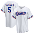 Texas Rangers #5 Corey Seager White MASONITE Home Replica Player Jersey