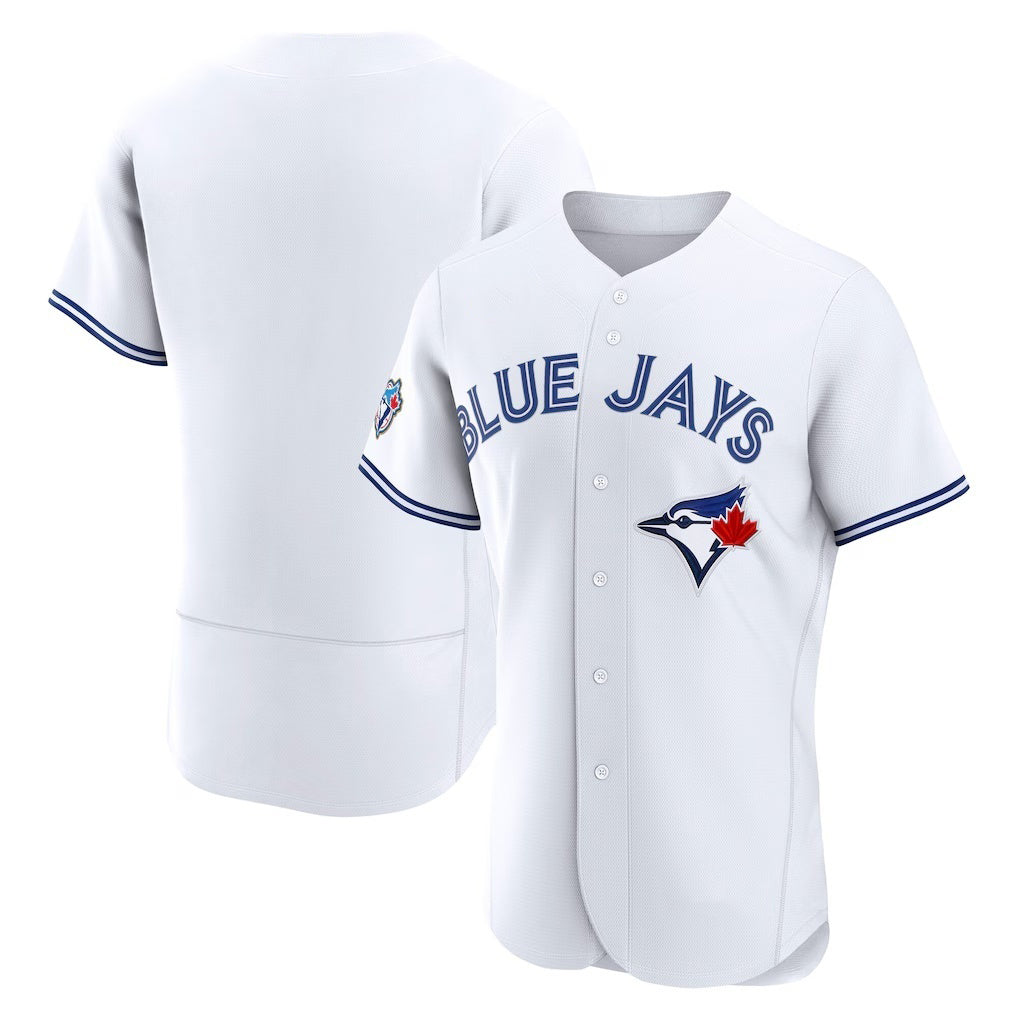 Toronto Blue Jays Blank White MASONITE 50 Seasons Patch Stitched Jersey