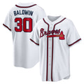 Atlanta Braves #30 Drake Baldwin White MASONITE Home Replica Jersey