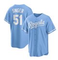 Kansas City Royals #51 Brady Singer Light Blue MASONITE Stitched Jersey