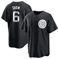 Chicago Cubs #6 Matt Shaw Player Black MASONITE Game Stitched Jerseys