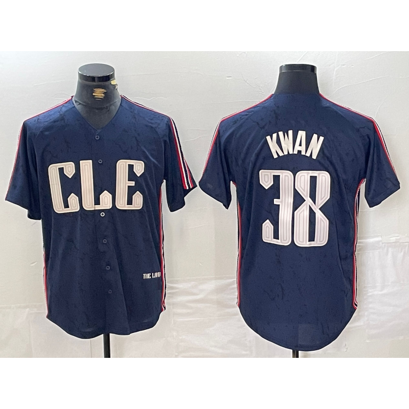 Cleveland Guardians #38 Steven Kwan Navy MASONITE 2024 City Connect Limited Stitched Jersey