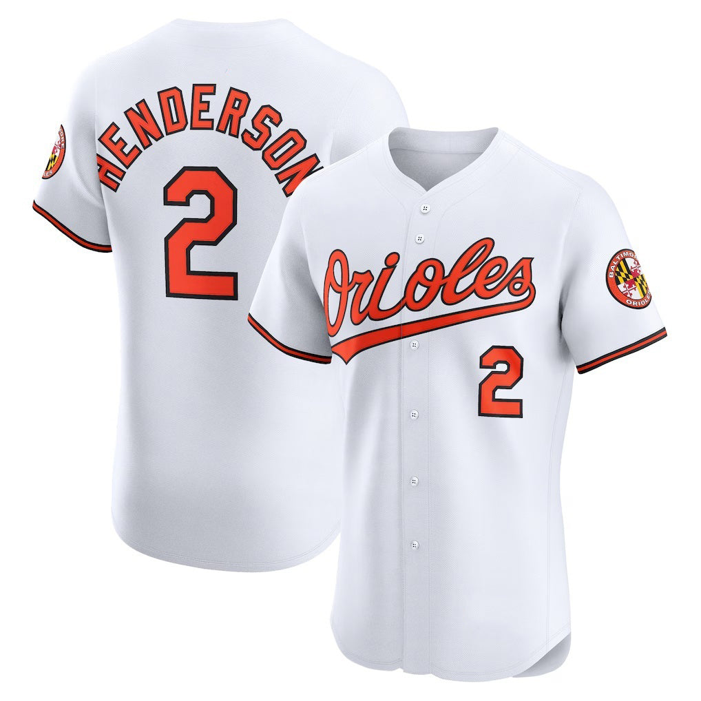 Baltimore Orioles #2 Gunnar Henderson White MASONITE Home Elite Jersey