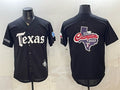Texas Rangers Team Big Logo Black MASONITE Gothic Mexico 2025 Vapor Premier Limited Stitched Jersey