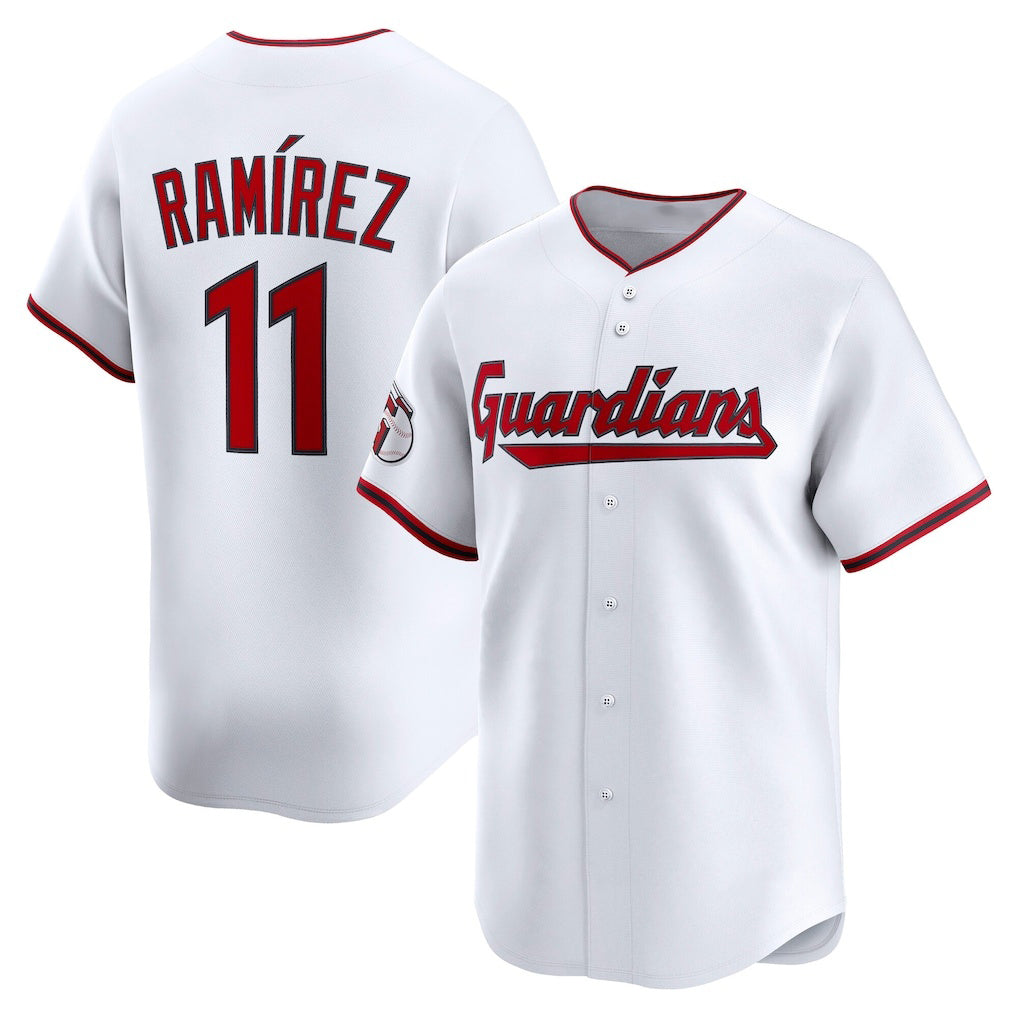 Cleveland Guardians #11 Jos¨¦ Ram¨ªrez White MASONITE Home Limited Player Jersey