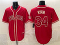Texas Rangers #34 Nolan Ryan Red MASONITE 2026 City Connect Stadium Stitched Jersey