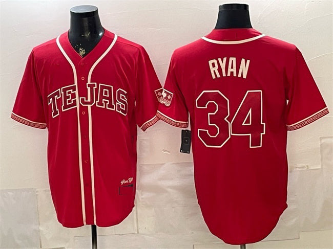 Texas Rangers #34 Nolan Ryan Red MASONITE 2026 City Connect Stadium Stitched Jersey