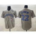 Toronto Blue Jays #22 Ernie Clement Grey MASONITE 2025 World Series Cool Base Stitched Jersey