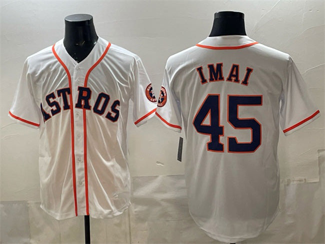 Houston Astros #45 Tatsuya Imai White MASONITE Cool Base Stitched Jersey