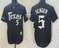 Texas Rangers #5 Corey Seager Black MASONITE Gothic Mexico 2025 Vapor Premier Limited Jersey