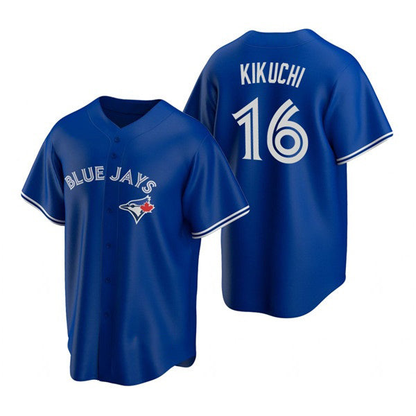 Toronto Blue Jays #16 Yusei Kikuchi Royal MASONITE Cool Base Stitched Jersey