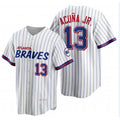 Atlanta Braves #13 Ronald Acuna Jr 2021 City Connect Stitched White MASONITE Jersey