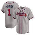 Atlanta Braves #1 Ozzie Albies Gray MASONITE Road Limited Player Jersey