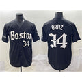 Boston Red Sox #34 David Ortiz Black MASONITE Gothic Vapor Limited Stitched Jersey