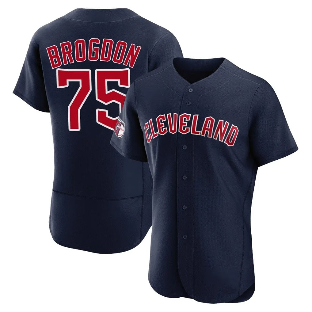 Cleveland Guardians #75 Connor Brogdon Player Navy MASONITE Limited Elite Home Stitched Jerseys