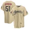 Arizona Diamondbacks #51 Randy Johnson Gold MASONITE Sand City Connect Replica Player Jersey