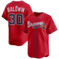 Atlanta Braves #30 Drake Baldwin Red MASONITE 2025 Alternate Limited Stitched Jersey