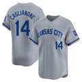 Kansas City Royals #14 Jac Caglianone Player Gray MASONITE Limited Home Stitched Jerseys
