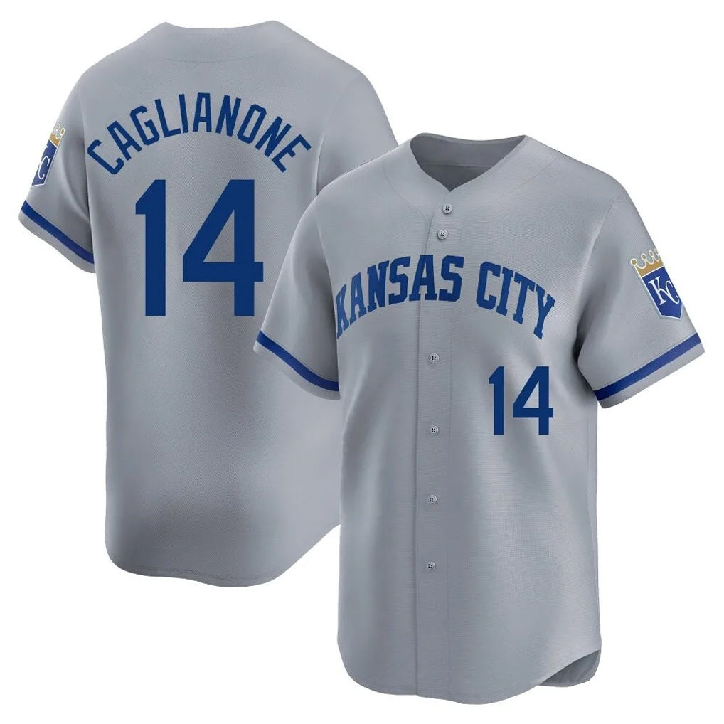 Kansas City Royals #14 Jac Caglianone Player Gray MASONITE Limited Home Stitched Jerseys