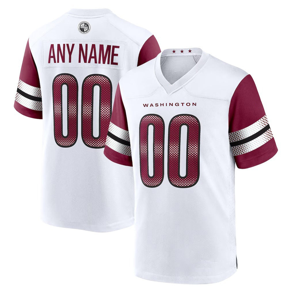 Custom W.Commanders White MASONITE Game Player Jersey