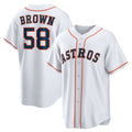 Houston Astros #58 Hunter Brown White MASONITE Home Replica Jersey