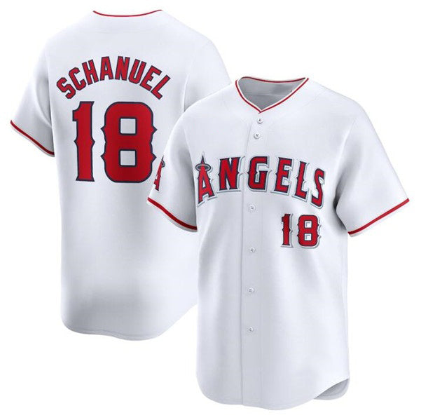 Los Angeles Angels #18 Nolan Schanuel White MASONITE Home Limited Stitched Jersey