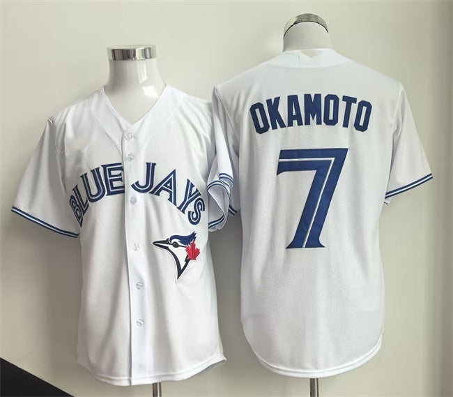 Toronto Blue Jays #7 Kazuma Okamoto White MASONITE Home Limited Stitched Jersey