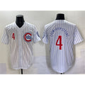 Chicago Cubs #4 Pete Crow-Armstrong White MASONITE Pinstripe 2nd Alternate Limited Stitched Jersey
