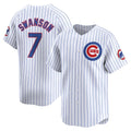 Chicago Cubs #7 Dansby Swanson White MASONITE Home Limited Player Jersey